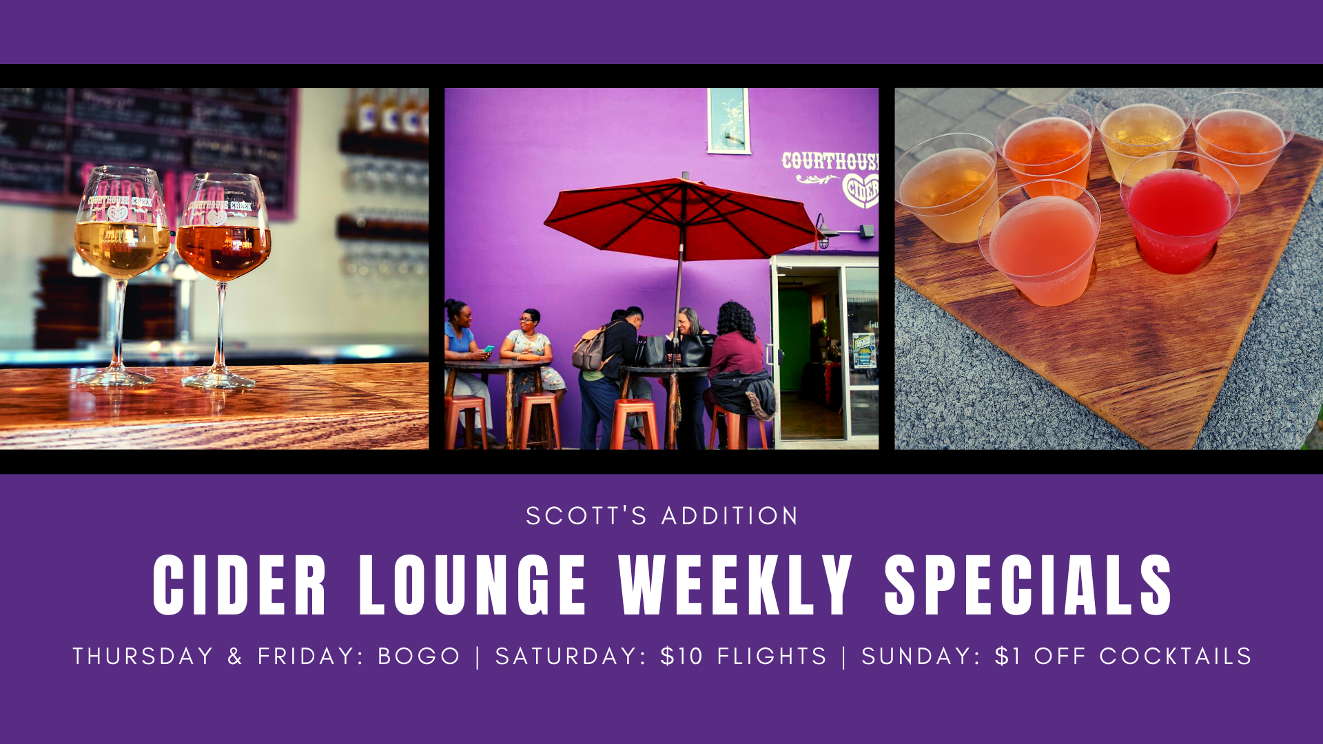 Cider Lounge Weekly Specials (1)